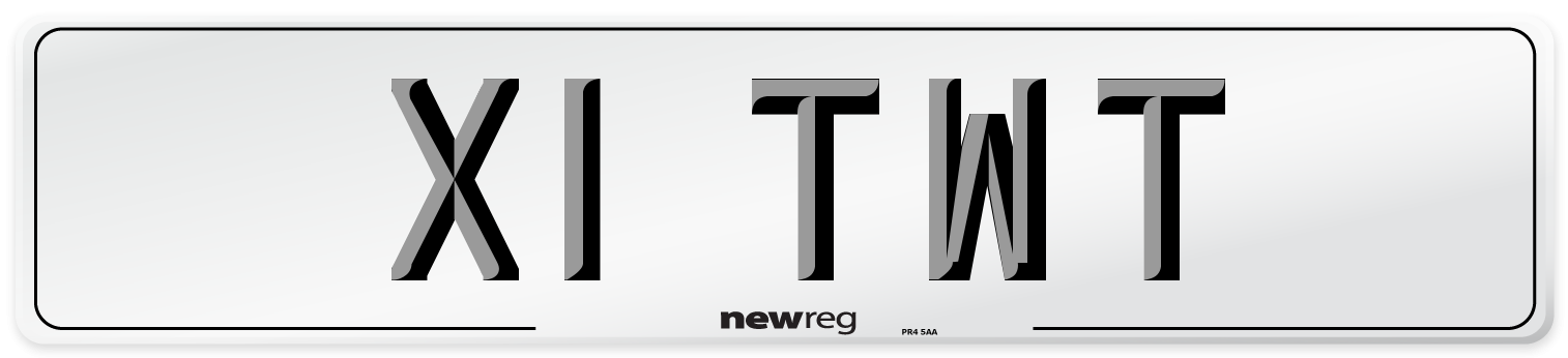 X1 TWT Number Plate from New Reg